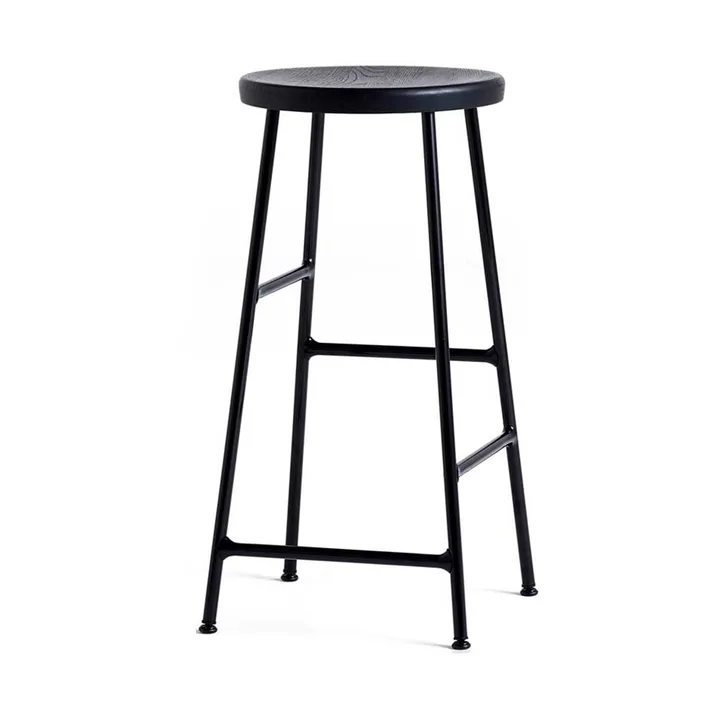 Cornet sgabello da bar rotondo 65 cm - Soft black oak-soft black - HAY