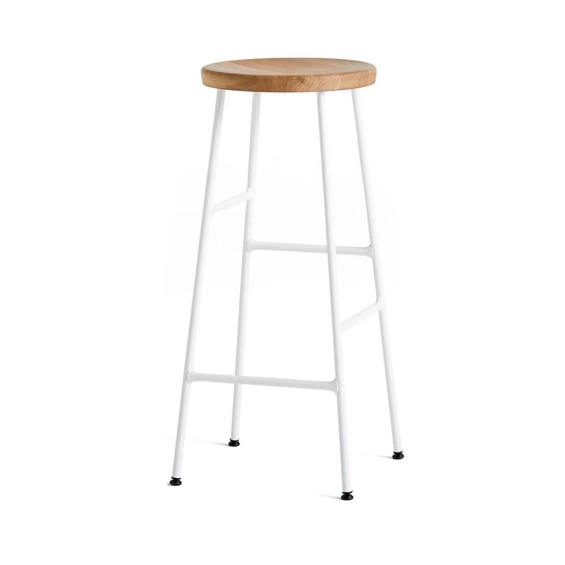 Cornet sgabello da bar rotondo 75 cm, Oiled oak-cream white HAY