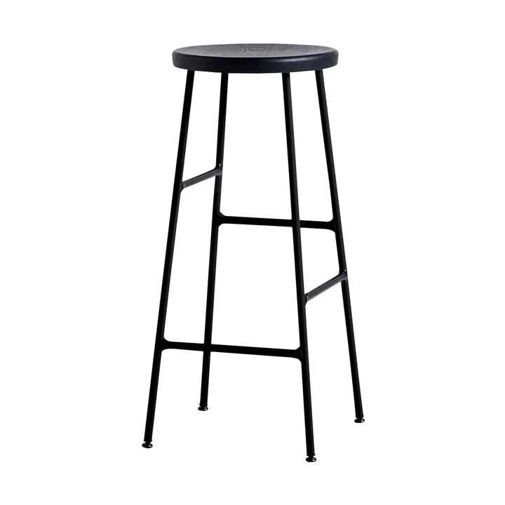 Cornet sgabello da bar rotondo 75 cm - Soft black oak-soft black - HAY