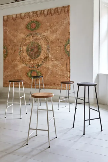 Cornet sgabello da bar rotondo 75 cm - Soft black oak-soft black - HAY