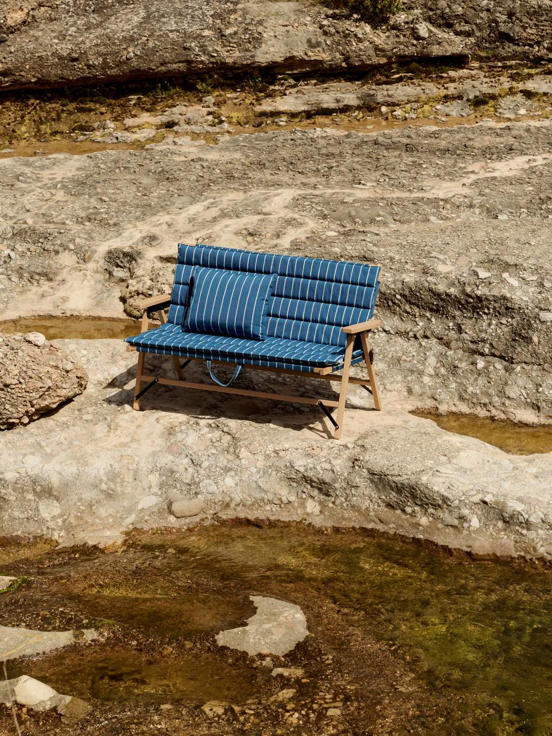 Cuscino Outdoor Market, Blue-beige, 45x35 cm HAY