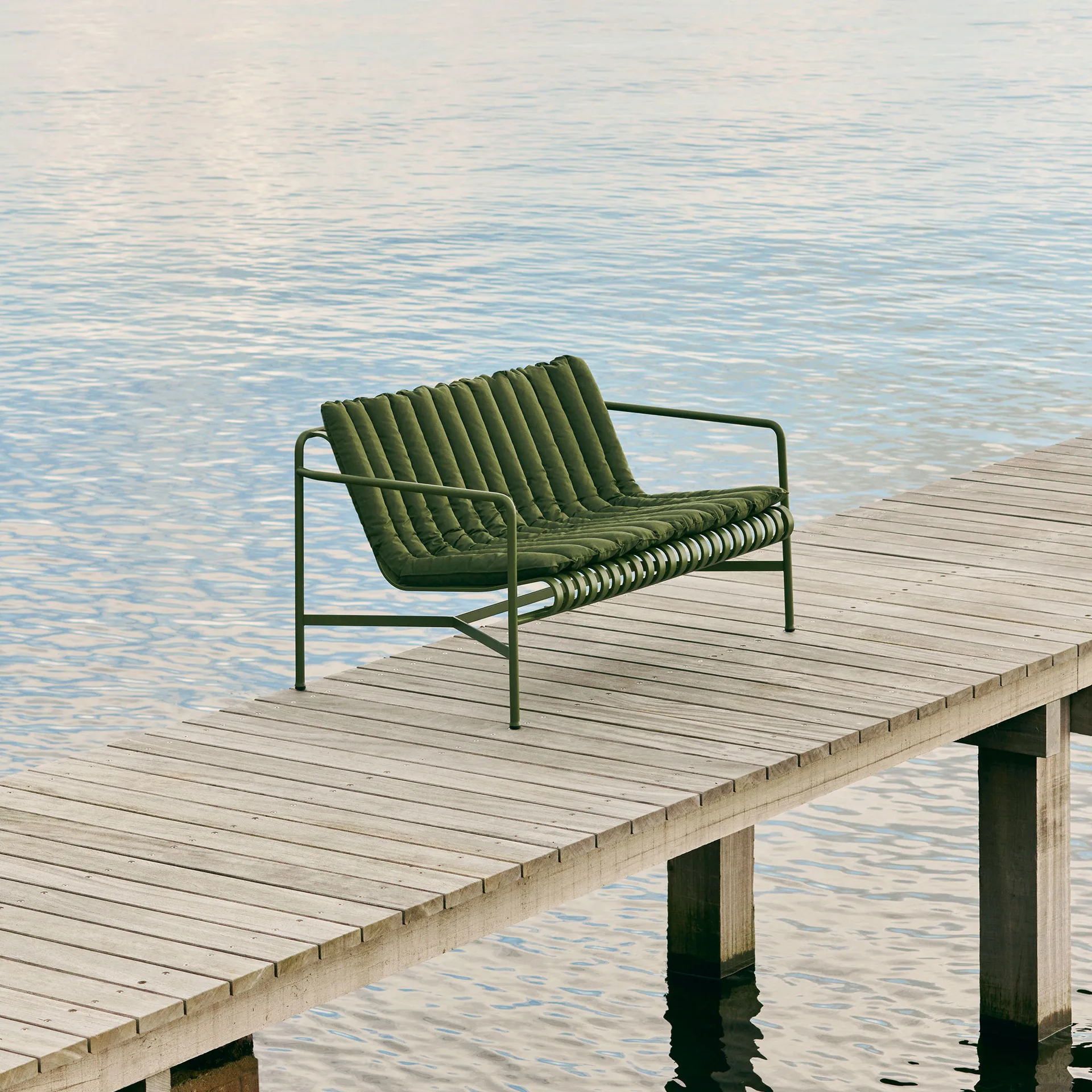Cuscino per seduta Palissade Lounge Sofa Soft Quilted, Olive HAY