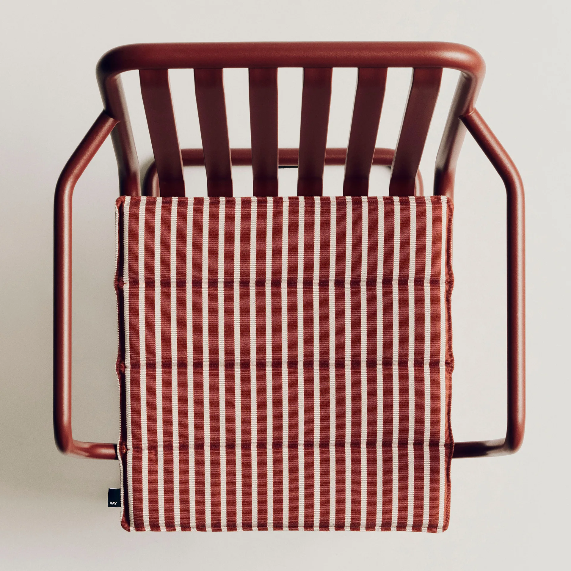 Cuscino per seduta Terrazza, Terracotta bold stripe, 40x40 cm HAY