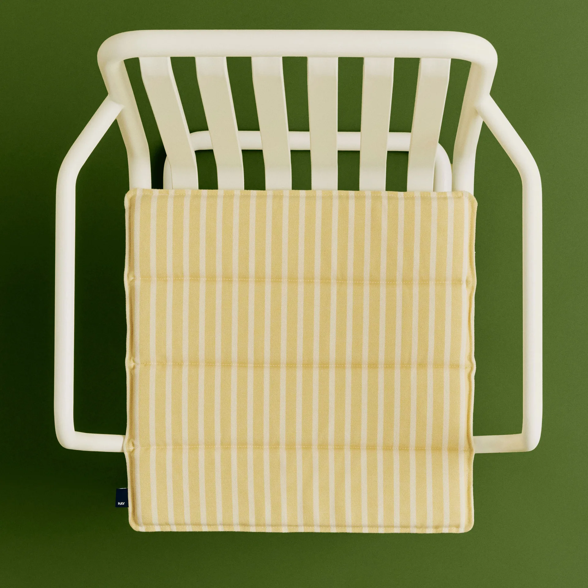 Cuscino per seduta Terrazza, Yellow bold stripe, 40x40 cm HAY
