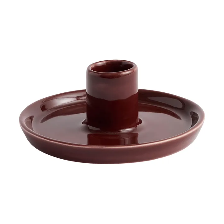 Disc portacandele - marrone castagna, piccolo, Ø10x4,8 cm - HAY