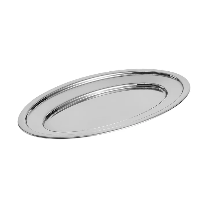 Essential Steel piatto da portata - acciaio inox, ovale, medio - HAY