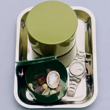 Essential Steel piatto da portata - acciaio inox, rettangolare, small - HAY