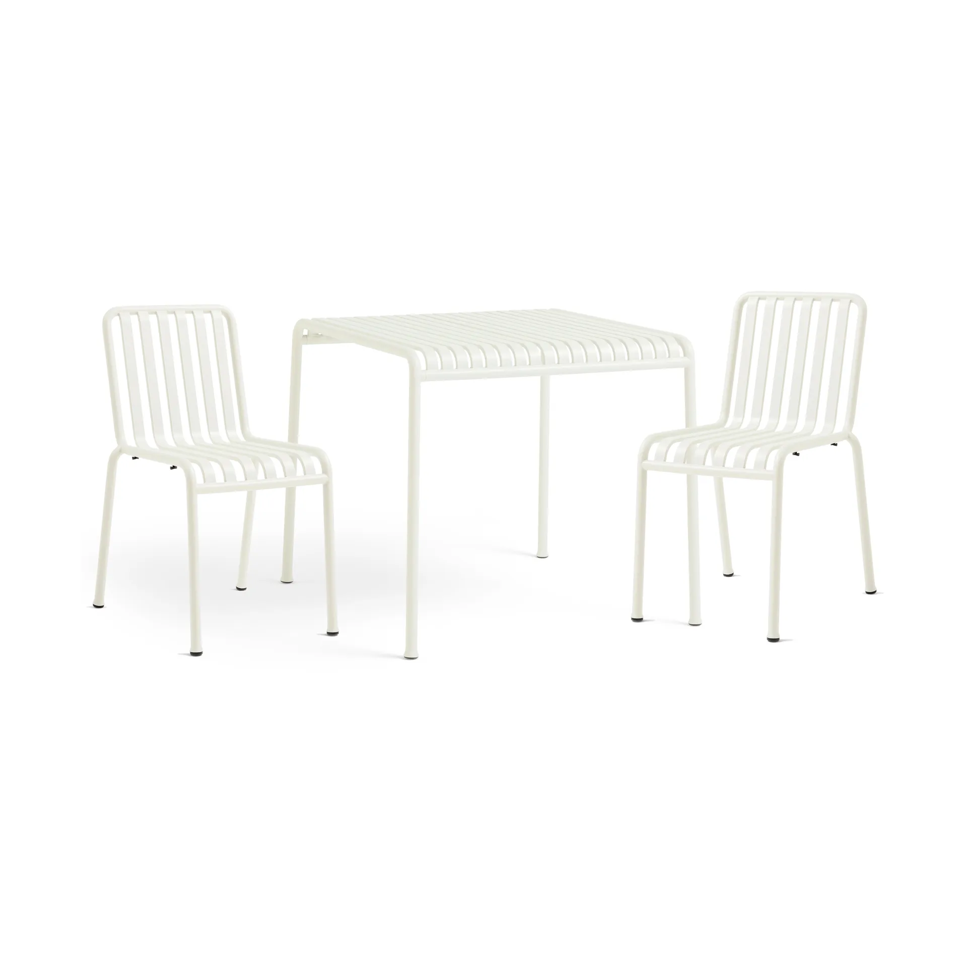 Gruppo da pranzo Palissade con 2 sedie 82,5x90 cm bianco crema,  HAY