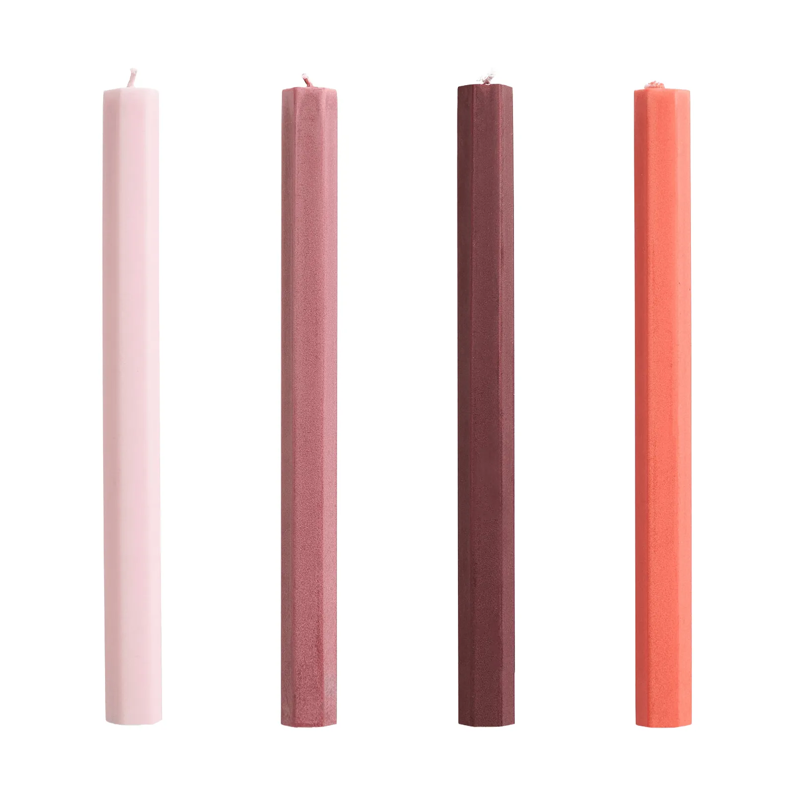 Hexagon Candle candele mix confezione da 4, Berry HAY