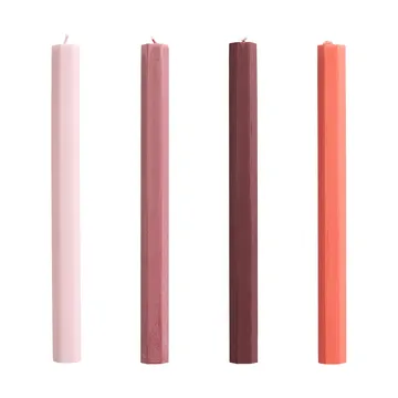 Hexagon Candle candele mix confezione da 4 - Berry - HAY