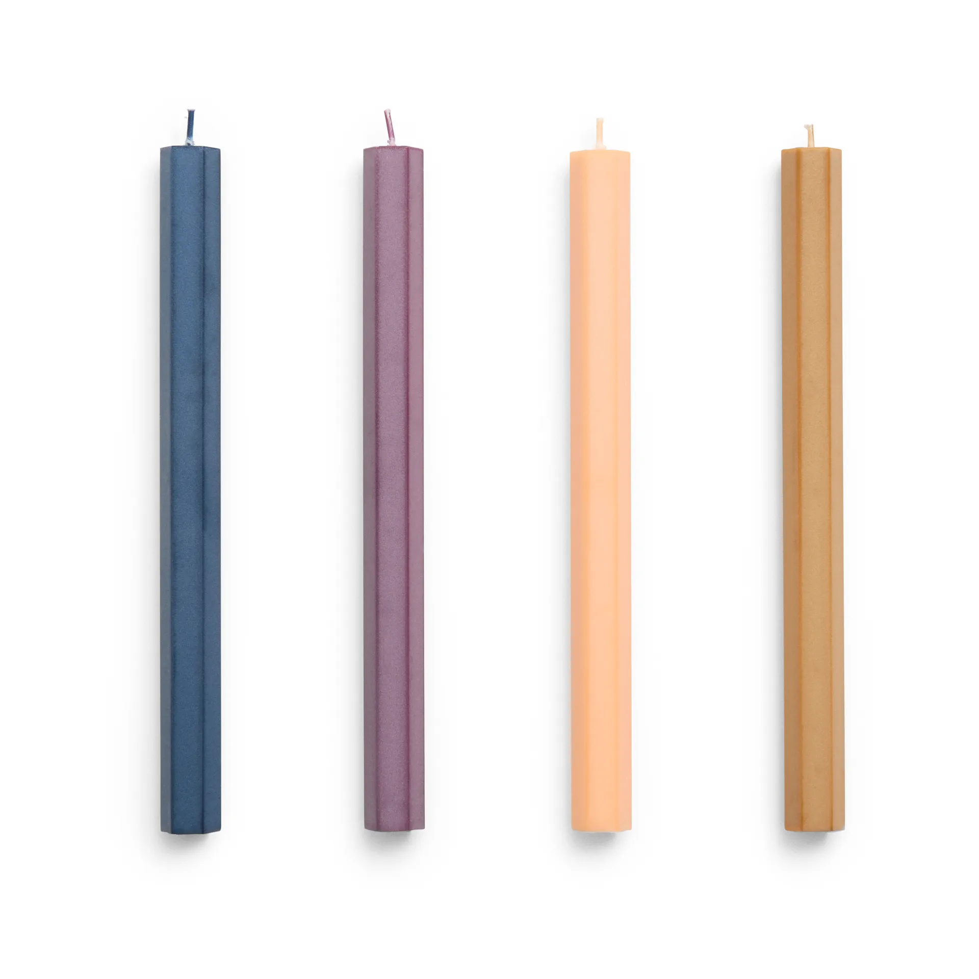 Hexagon Candle candele mix confezione da 4, Dark HAY
