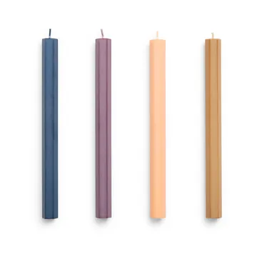 Hexagon Candle candele mix confezione da 4 - Dark - HAY