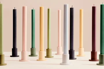 Hexagon Candle candele mix confezione da 4 - Dark - HAY