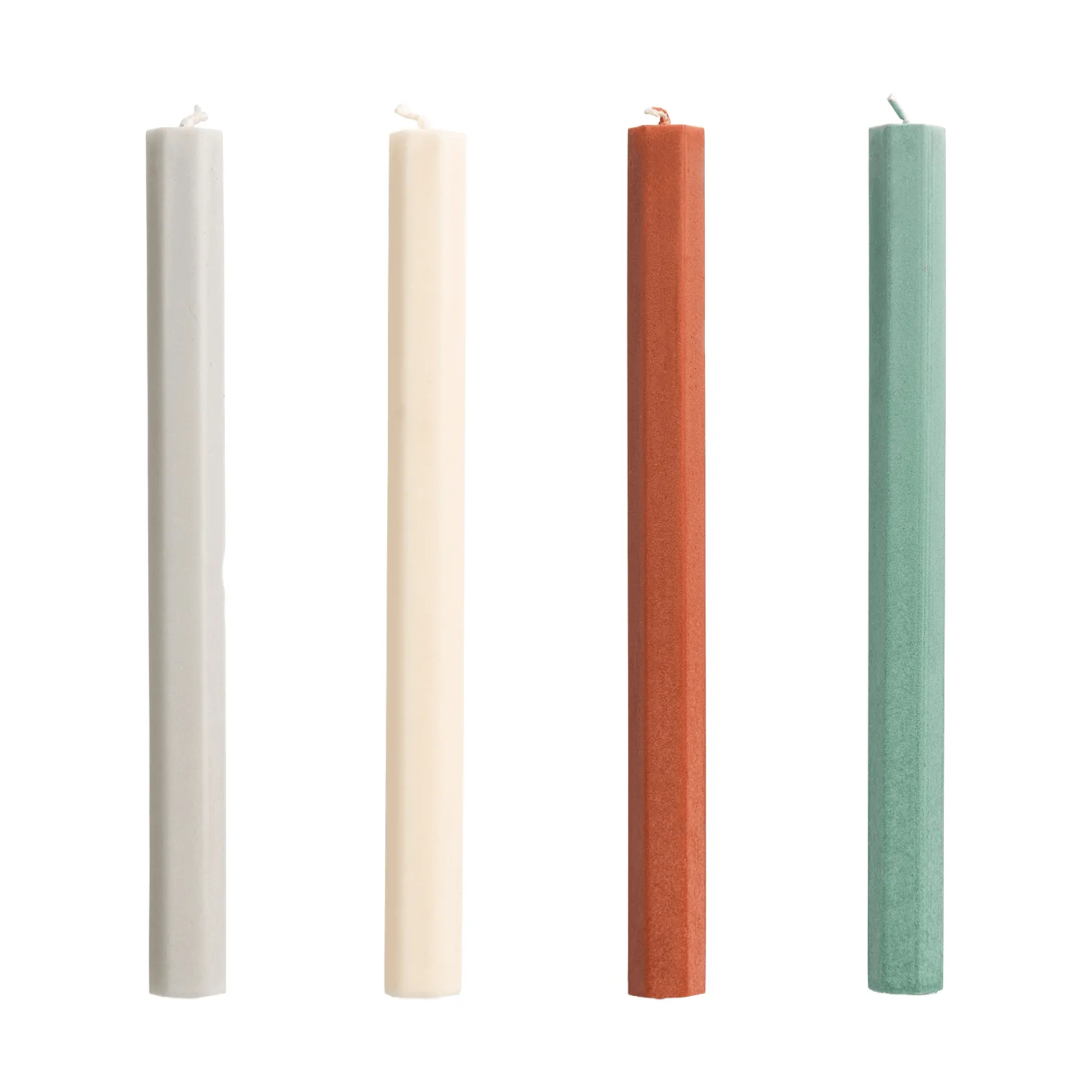 Hexagon Candle candele mix confezione da 4, Forest HAY