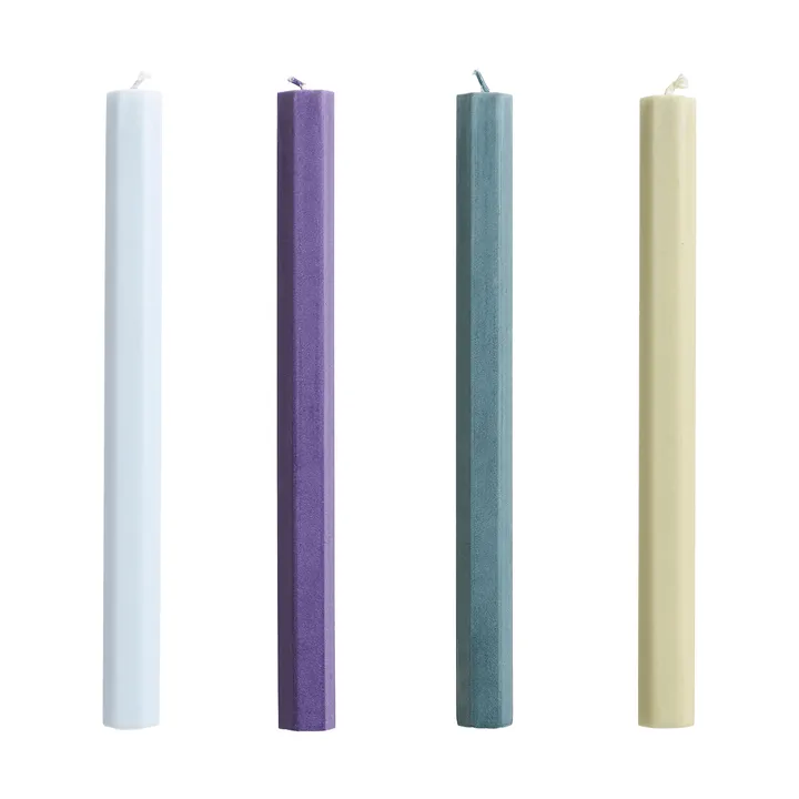 Hexagon Candle candele mix confezione da 4 - Meadow - HAY