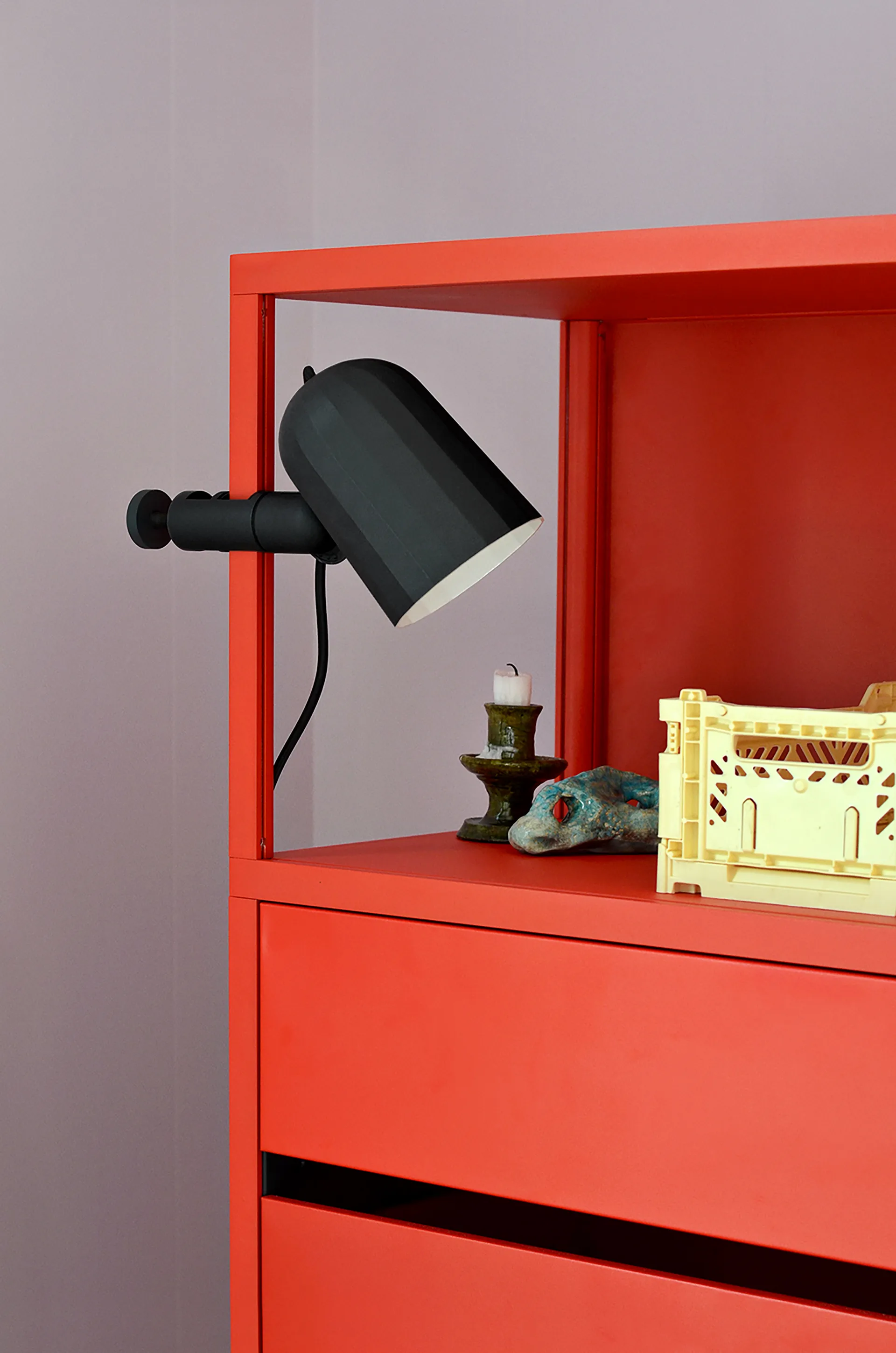 Lampada a morsetto Noc, Grigio scuro HAY