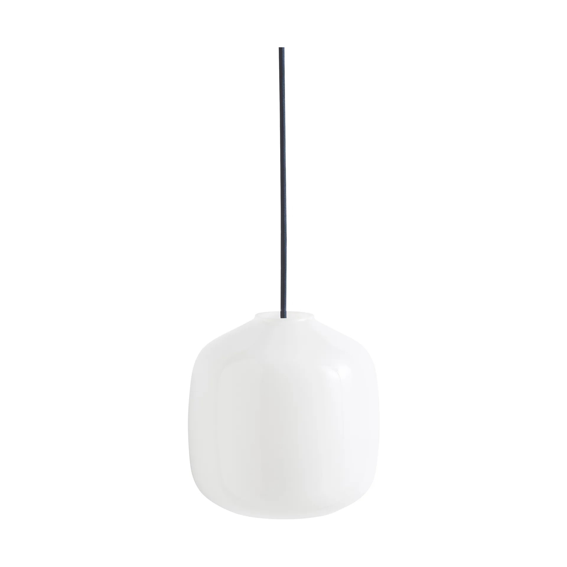 Lampada a sospensione Buoy Ø20 cm, Opal glass-anthracite blue HAY