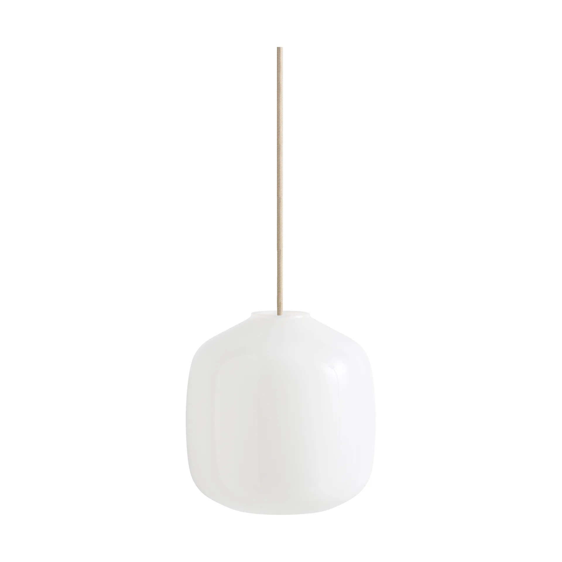 Lampada a sospensione Buoy Ø20 cm, Opal glass-beton grey HAY
