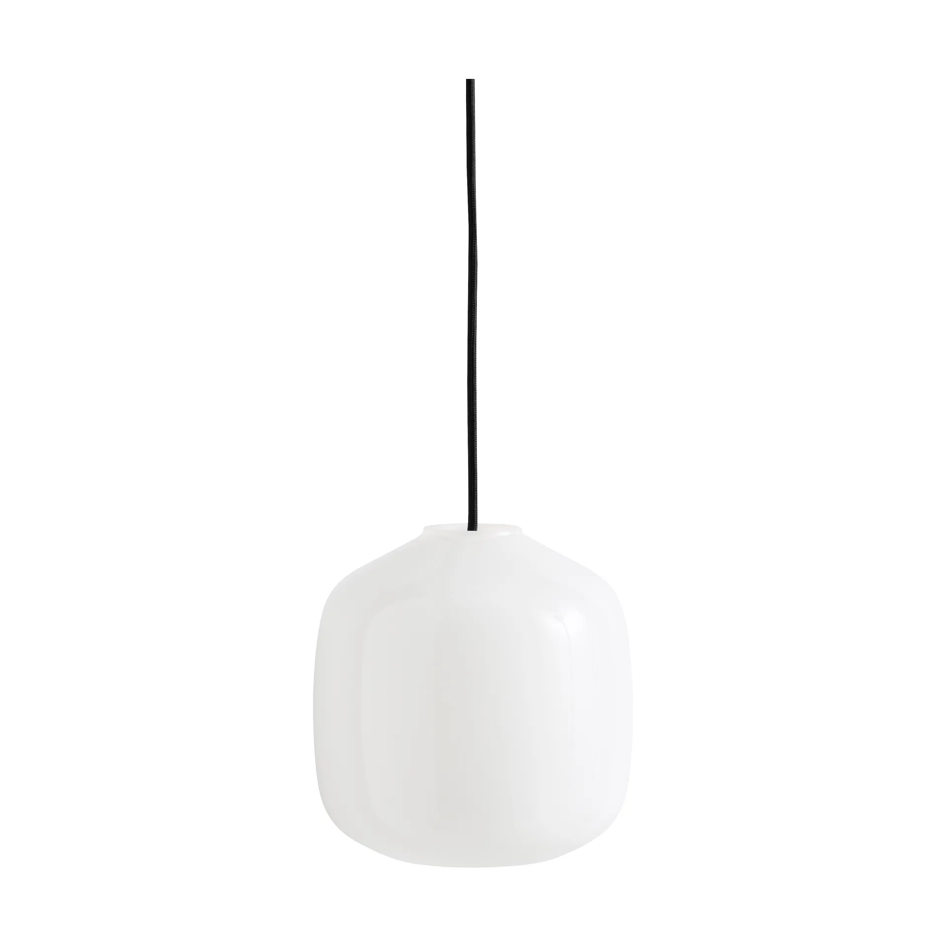 Lampada a sospensione Buoy Ø20 cm, Opal glass-soft black HAY