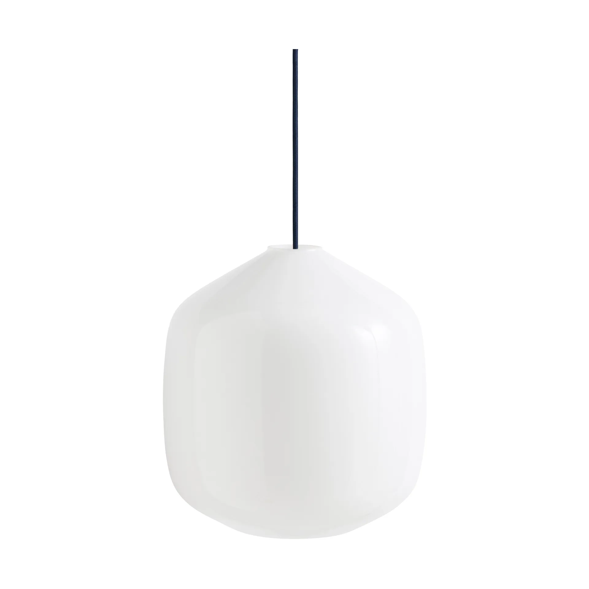 Lampada a sospensione Buoy Ø30 cm, Opal glass-anthracite blue HAY