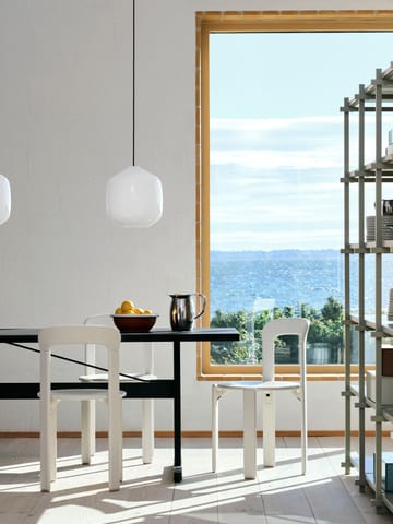 Lampada a sospensione Buoy Ø30 cm - Opal glass-anthracite blue - HAY