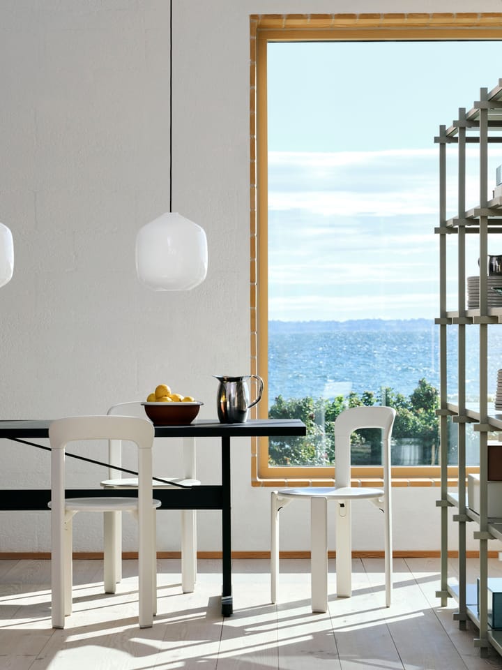 Lampada a sospensione Buoy Ø30 cm, Opal glass-anthracite blue HAY