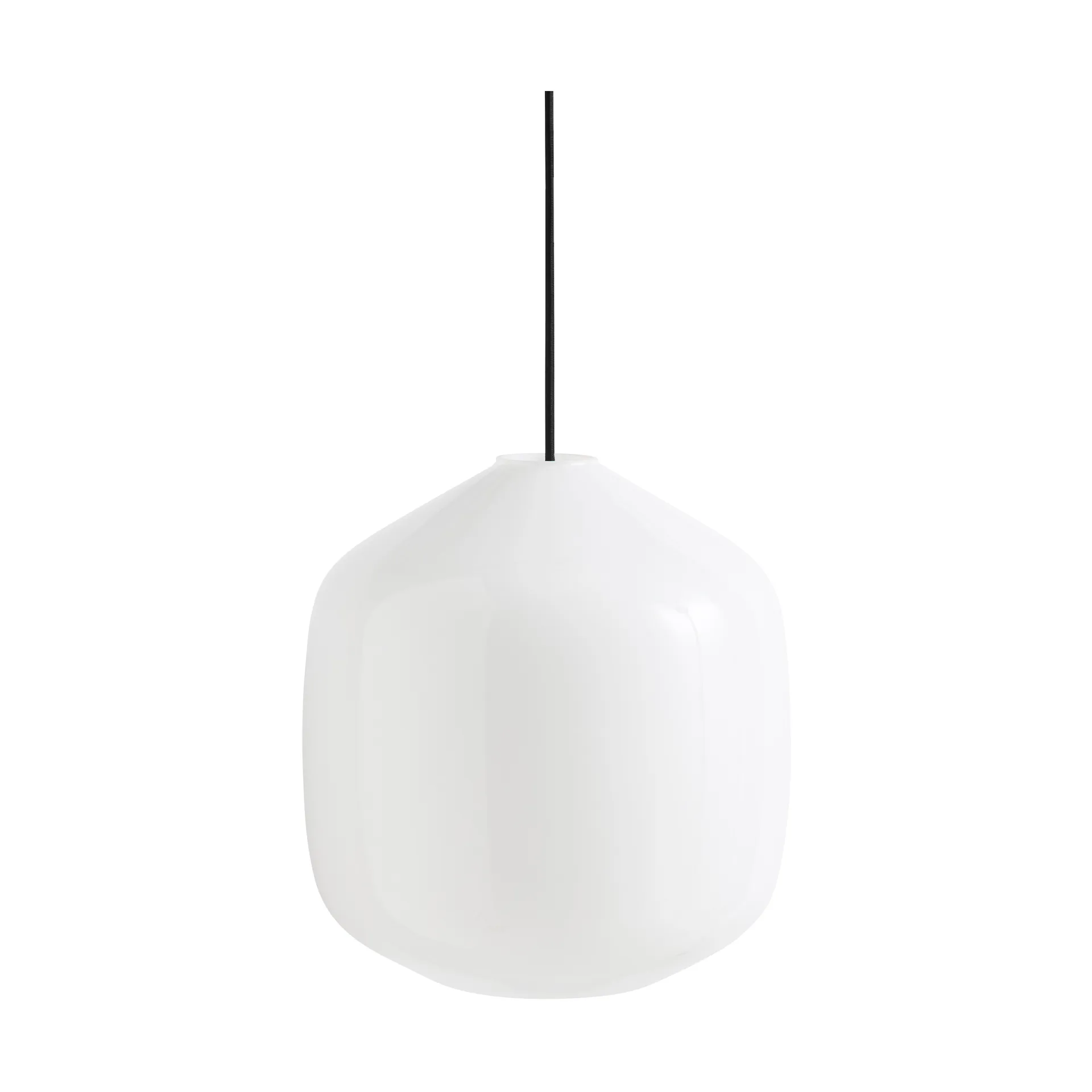 Lampada a sospensione Buoy Ø30 cm, Opal glass-soft black HAY