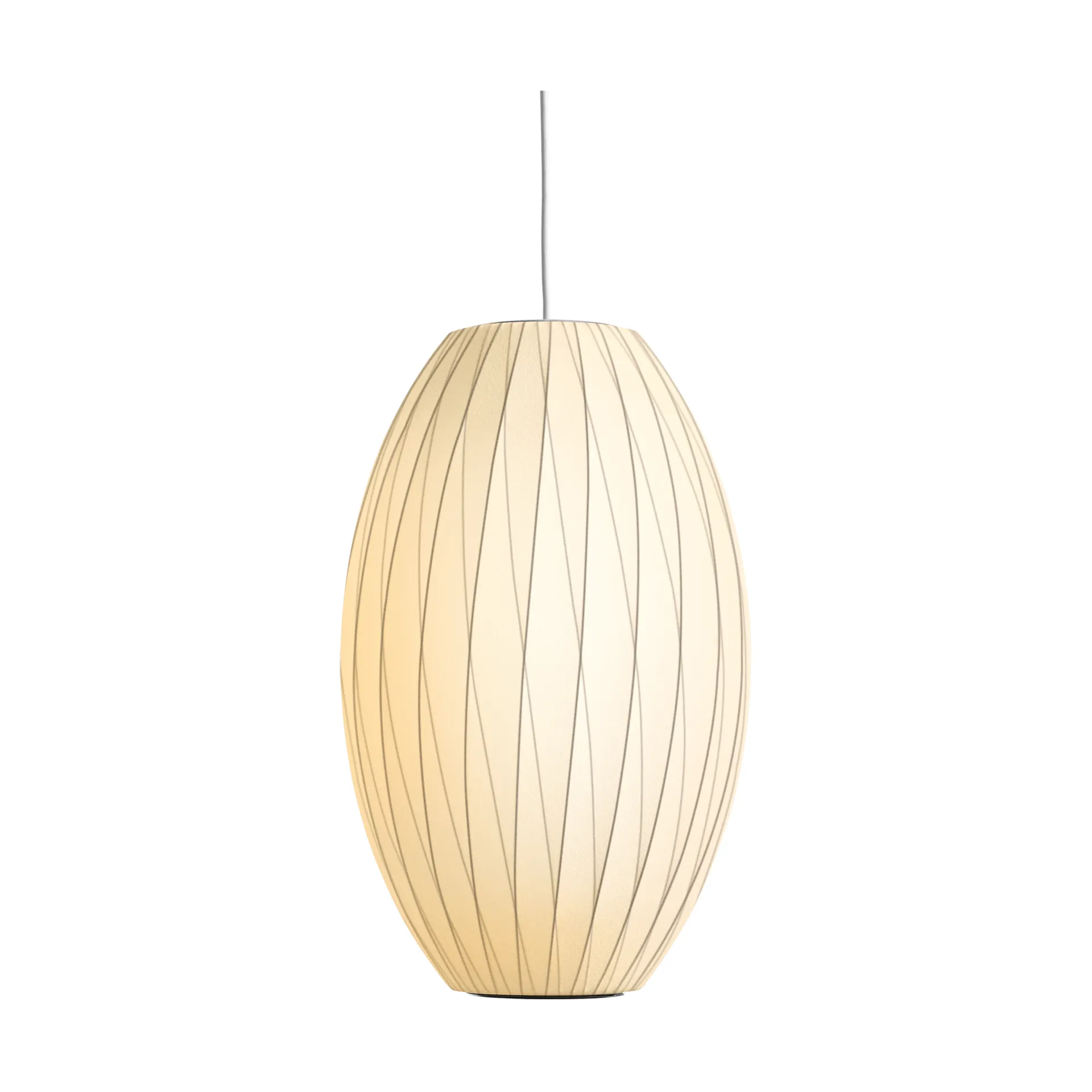 Lampada a sospensione incrociata Nelson Bubble Cigar M, Bianco sporco HAY