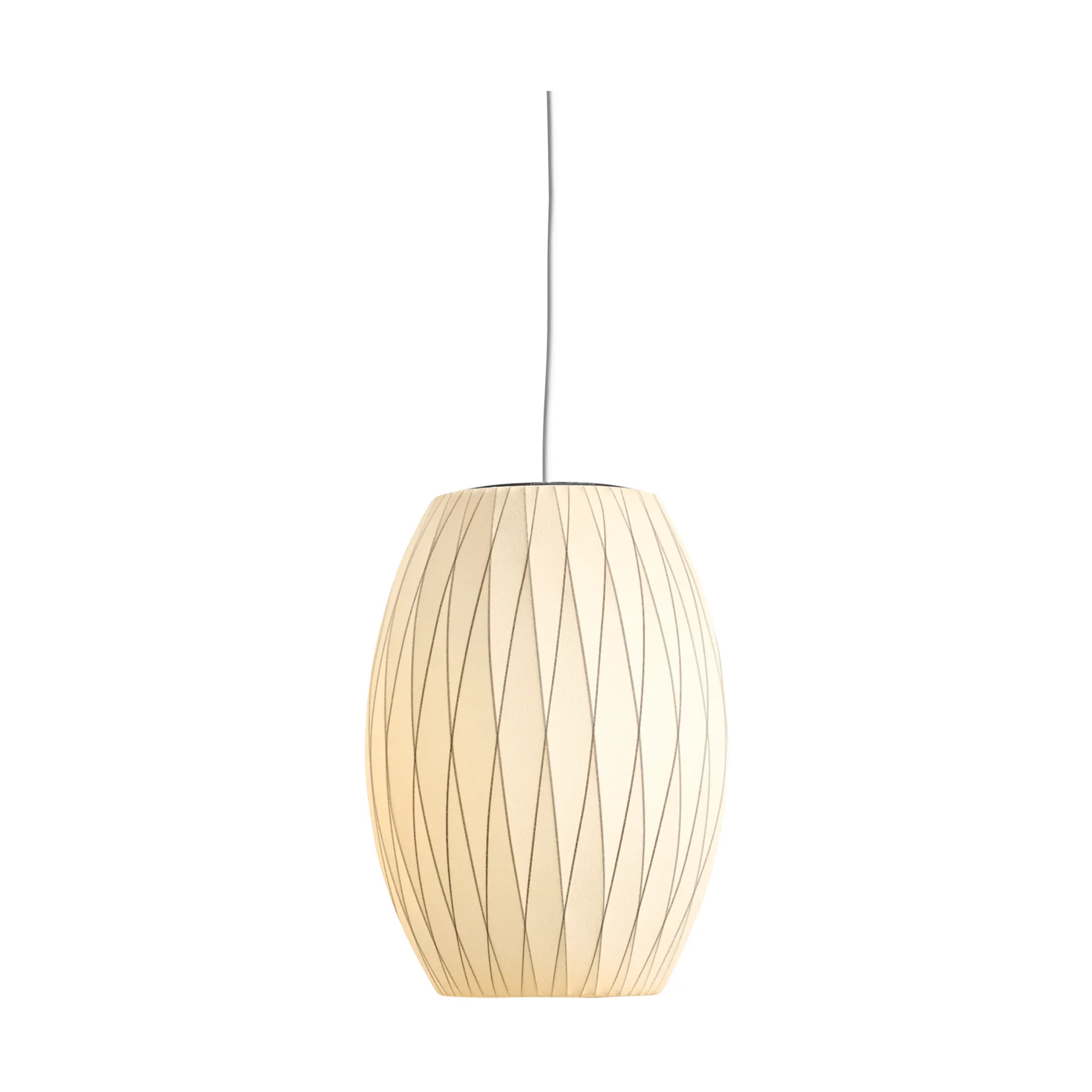 Lampada a sospensione incrociata Nelson Bubble Cigar S, Bianco sporco HAY