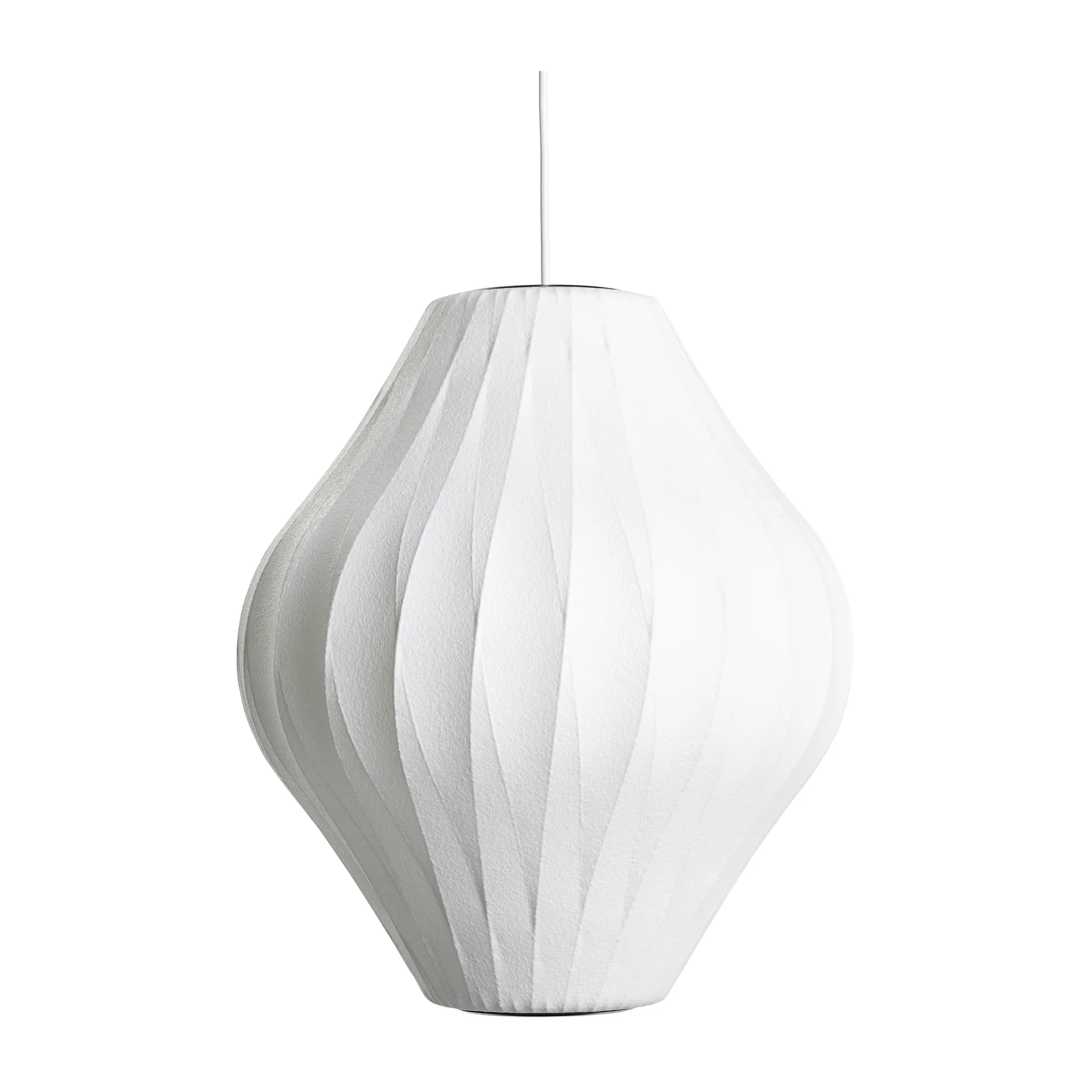 Lampada a sospensione incrociata Nelson Bubble Pear M, Bianco sporco HAY