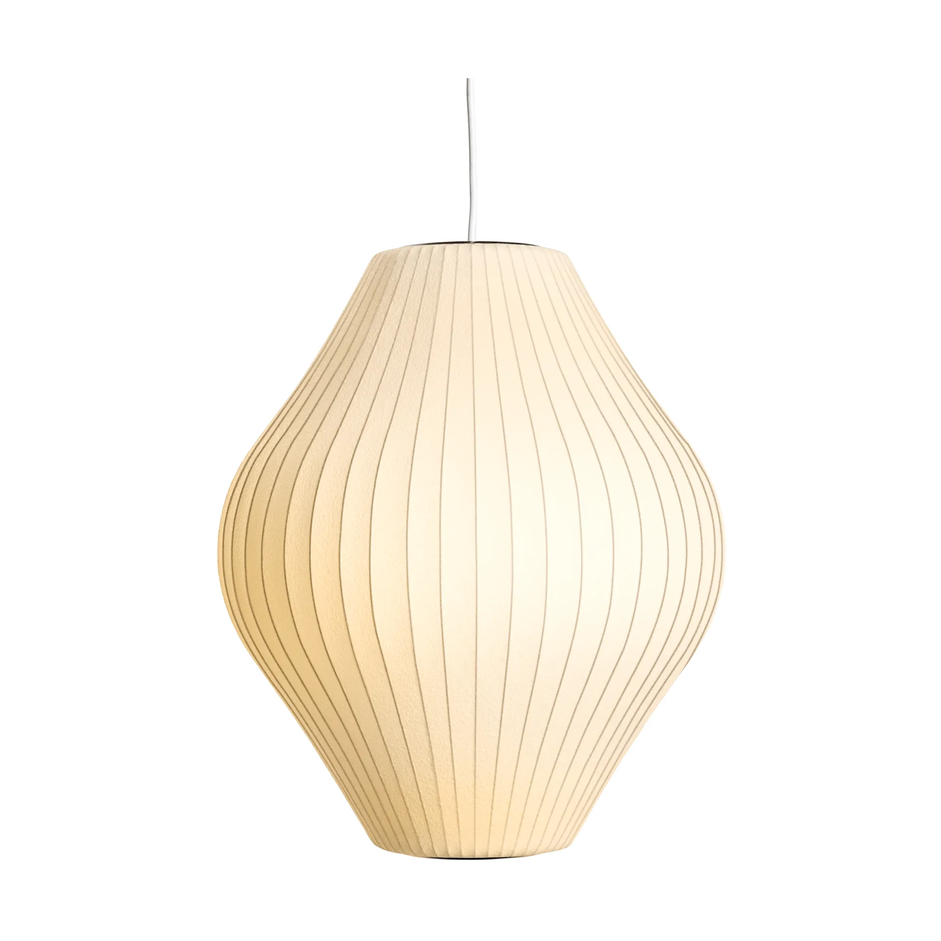 Lampada a sospensione Nelson Bubble Pear M, Bianco sporco HAY