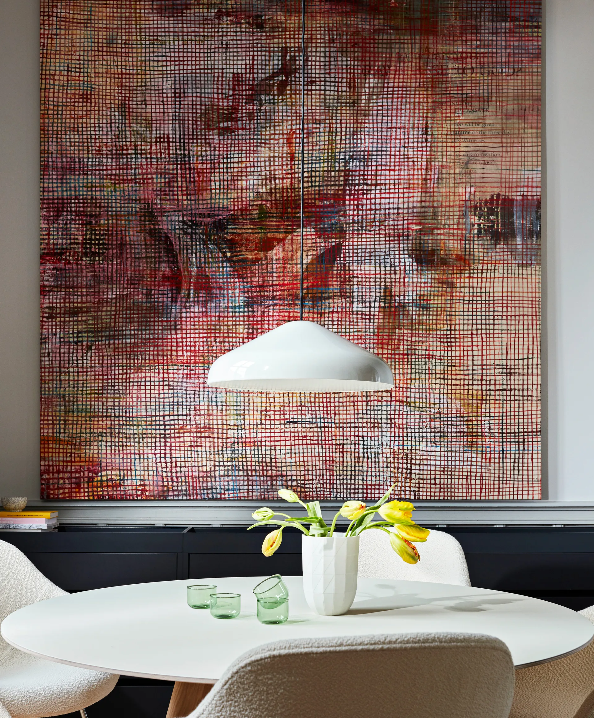 Lampada a sospensione Pao Steel Ø 47 cm, Bianco crema HAY