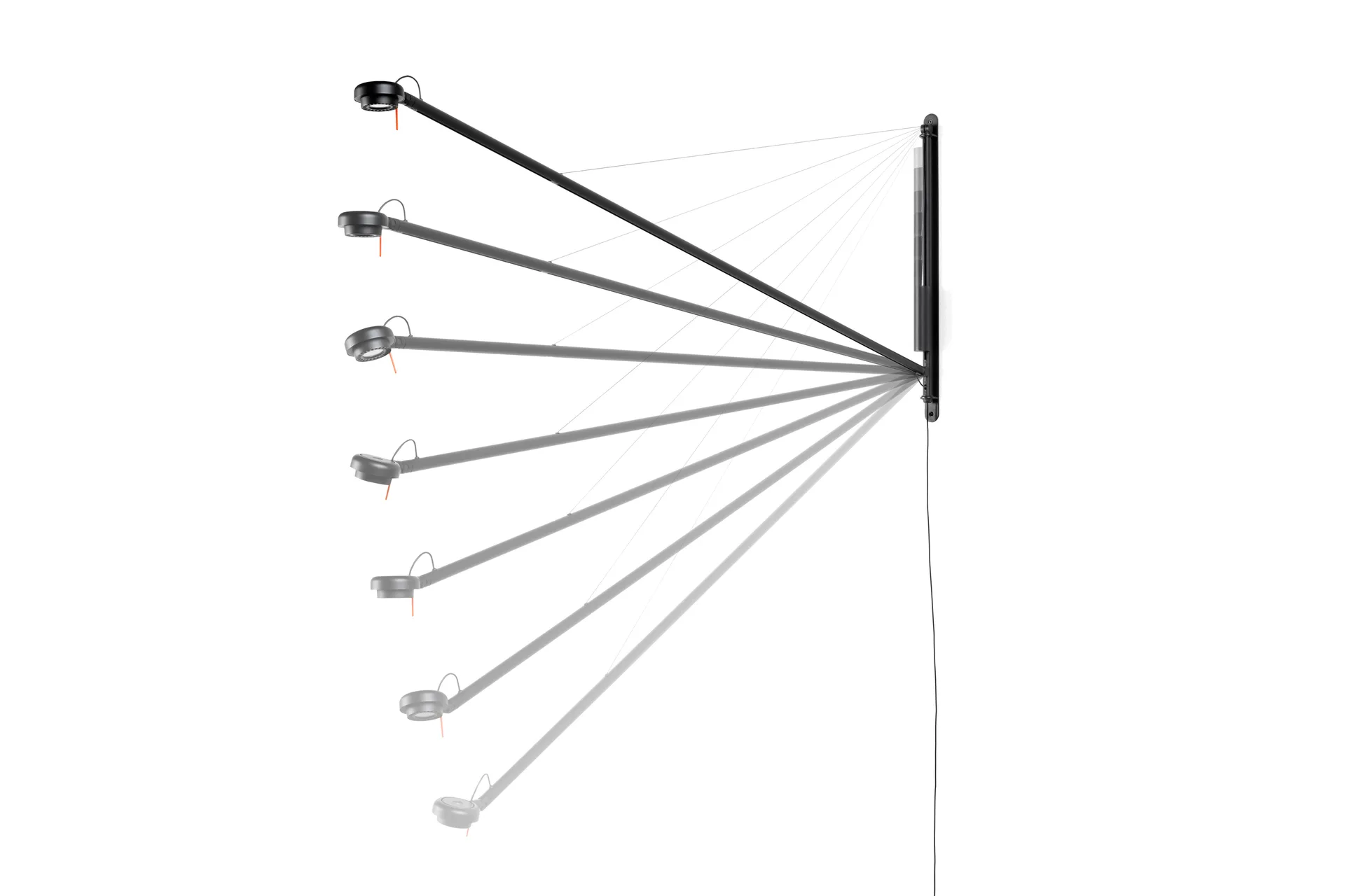 Lampada da parete Fifty-Fifty, Soft black HAY