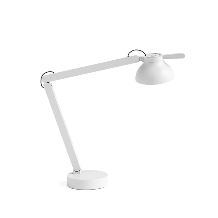 Lampada da tavolo a doppio braccio PC - Grigio Cenere, con base della lampada - HAY
