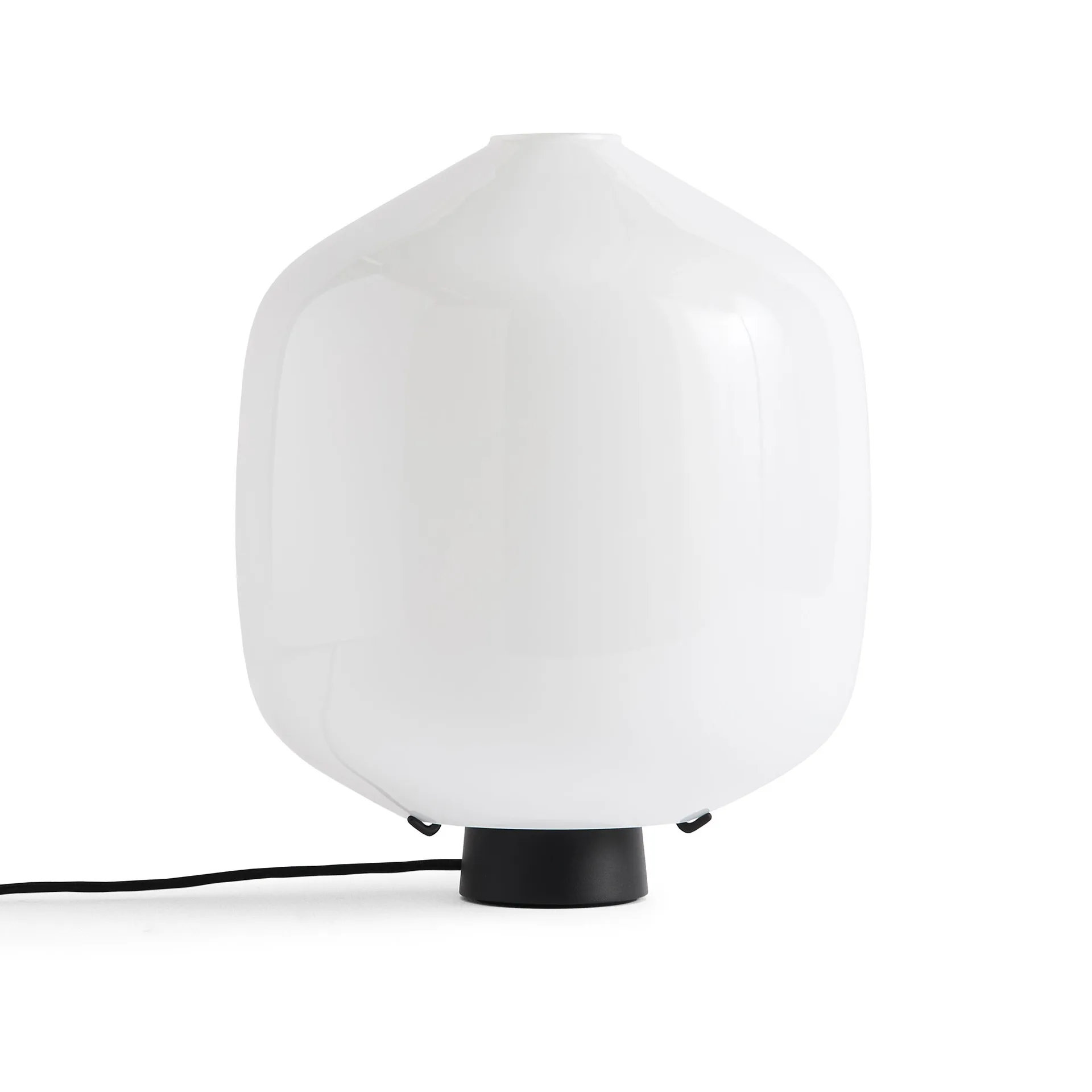 Lampada da tavolo Buoy Ø30 cm, Opal glass-soft black HAY