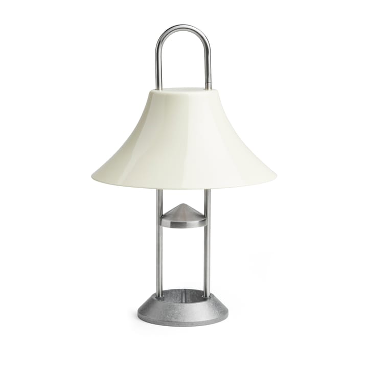 Lampada da tavolo portatile Mousqueton 30,5 cm - bianco ostrica - HAY