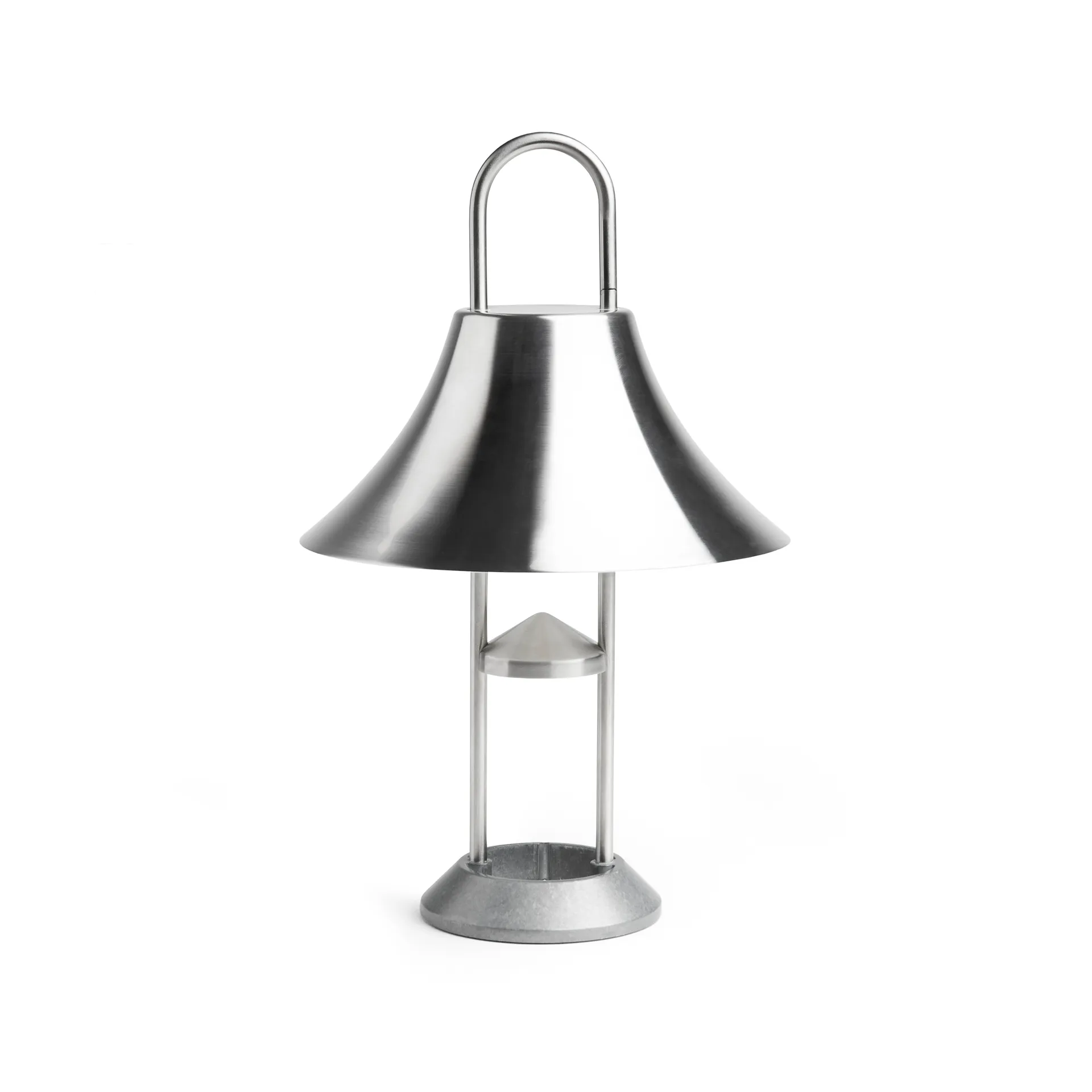 Lampada da tavolo portatile Mousqueton, Brushed stainless steel HAY