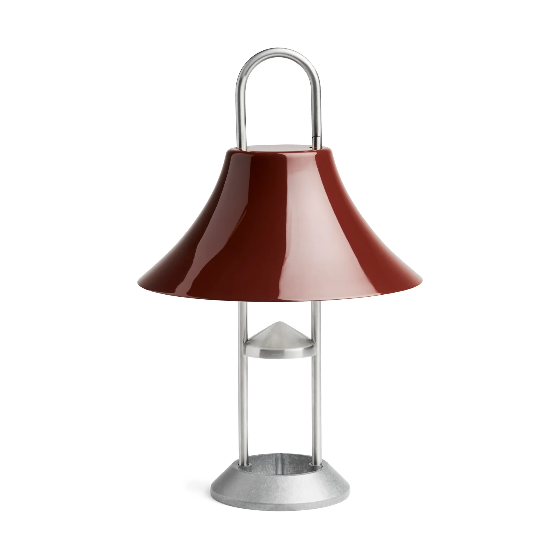 Lampada da tavolo portatile Mousqueton, Iron red HAY