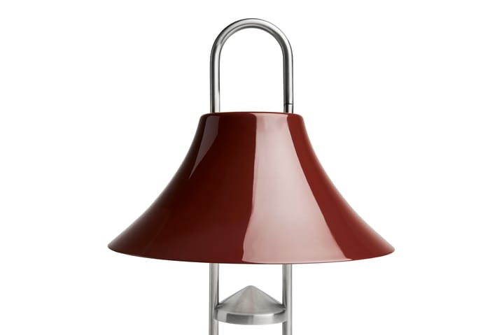 Lampada da tavolo portatile Mousqueton, Iron red HAY