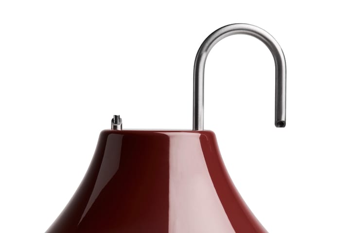 Lampada da tavolo portatile Mousqueton, Iron red HAY
