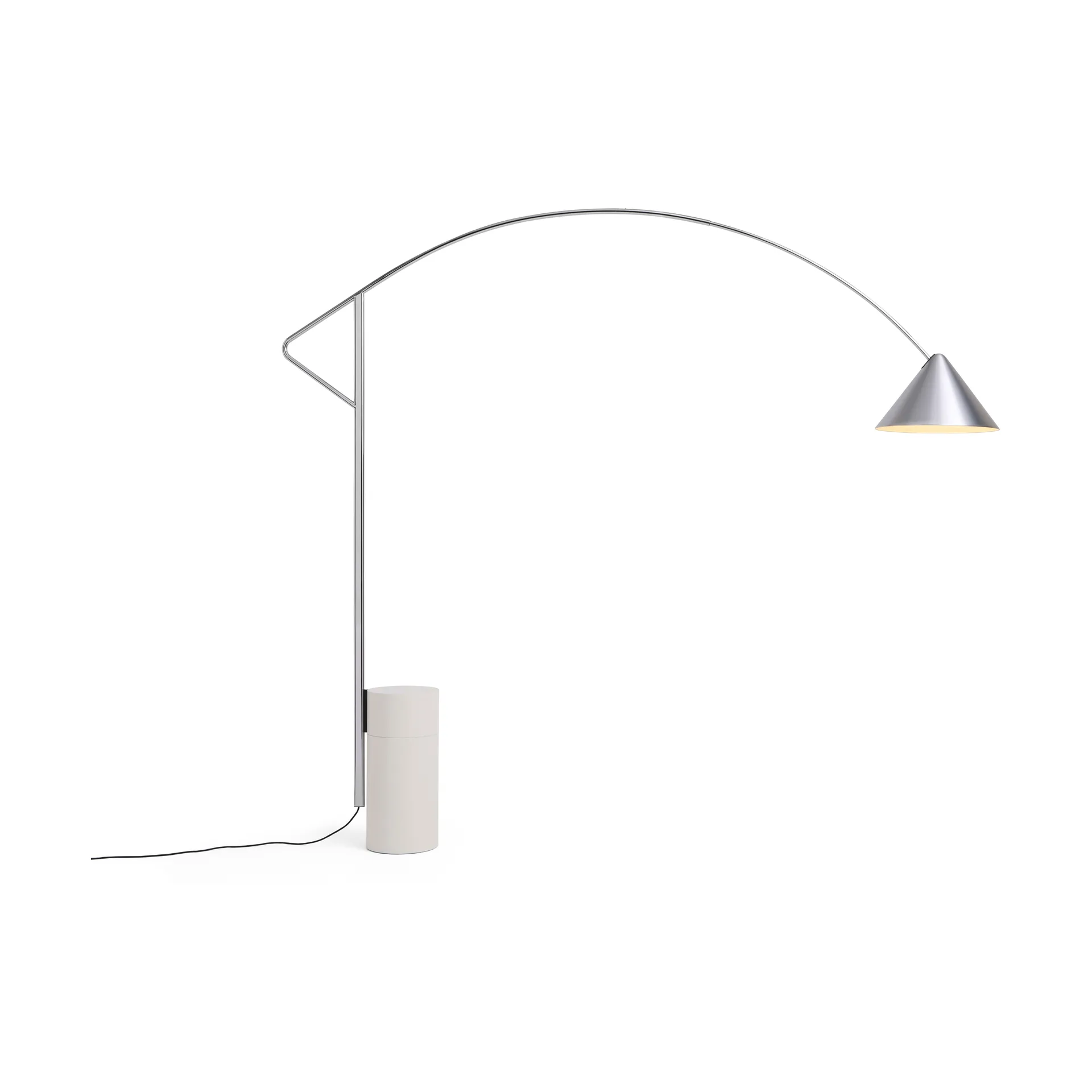 Lampada da terra Compass, Argentato HAY