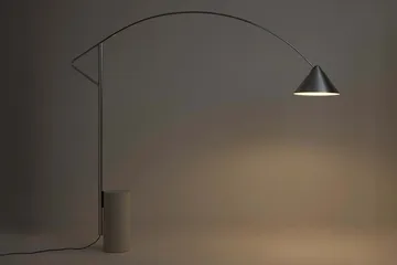 Lampada da terra Compass - Argentato - HAY