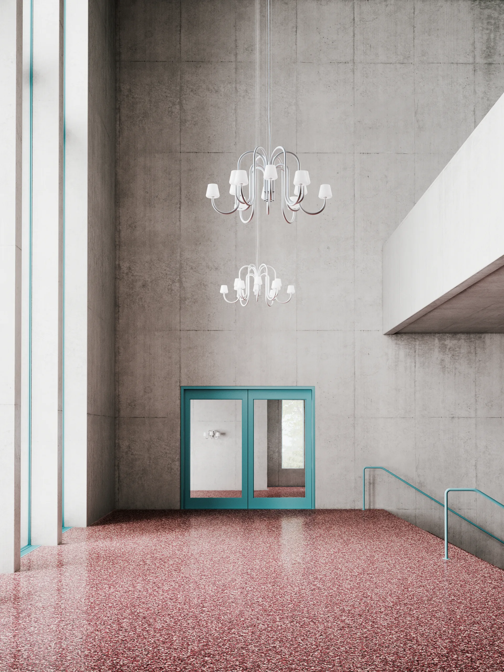 Lampadario Apollo 1065, Bianco opale HAY