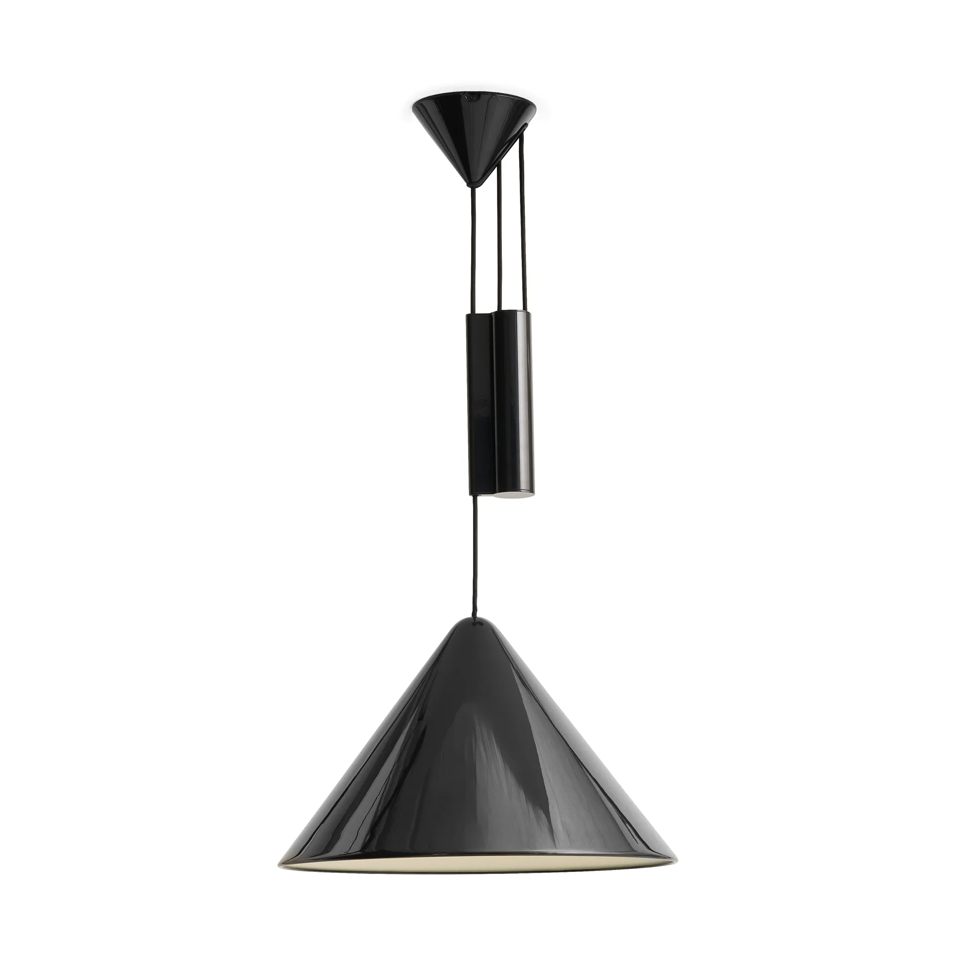 Lampadario regolabile 43 cm Compass , Soft black HAY