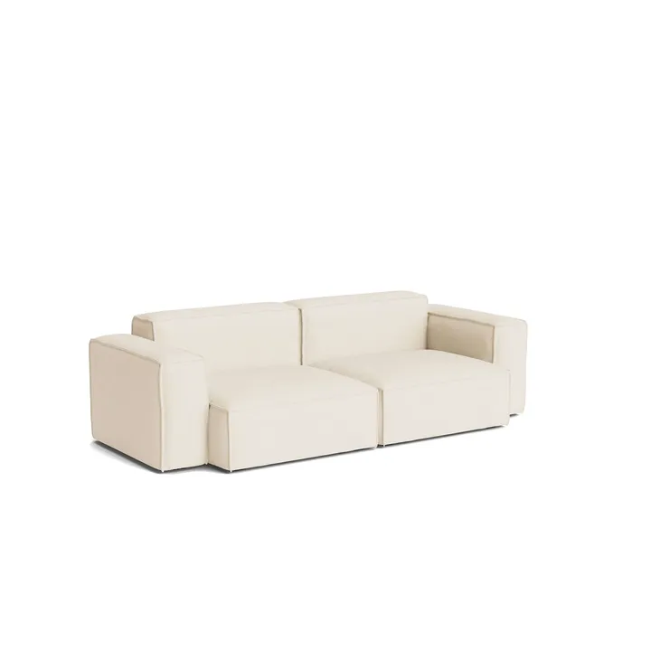 Mags Soft Low Armrest divano 2,5 posti combinazione 1 - Turf cream, rivestimento removibile - HAY