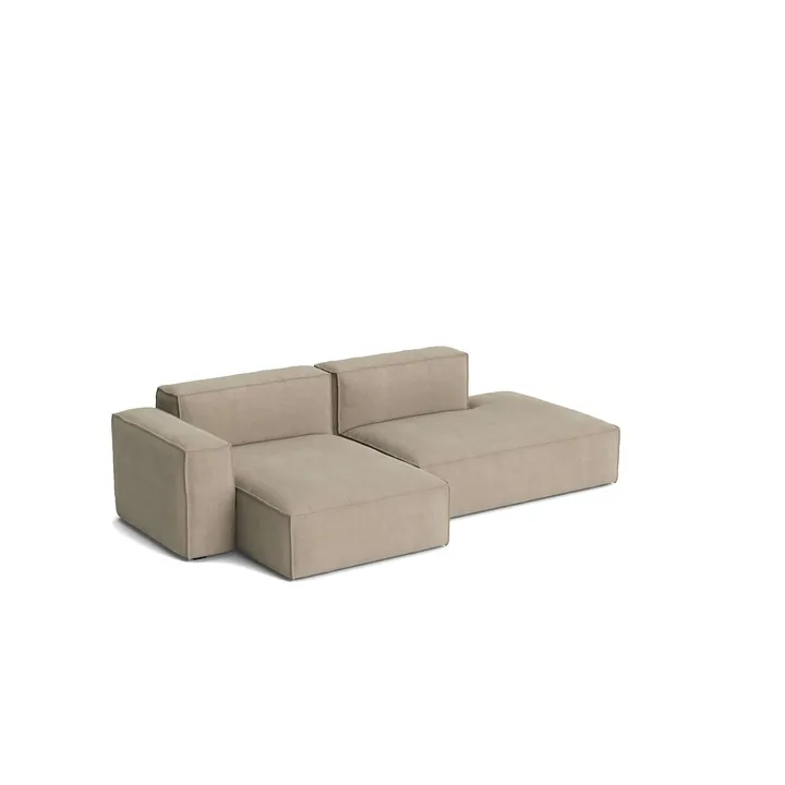 Mags Soft Low Armrest divano 2,5 posti combinazione 3 - Linara beige, sinistra, rivestimento sfoderabile - HAY
