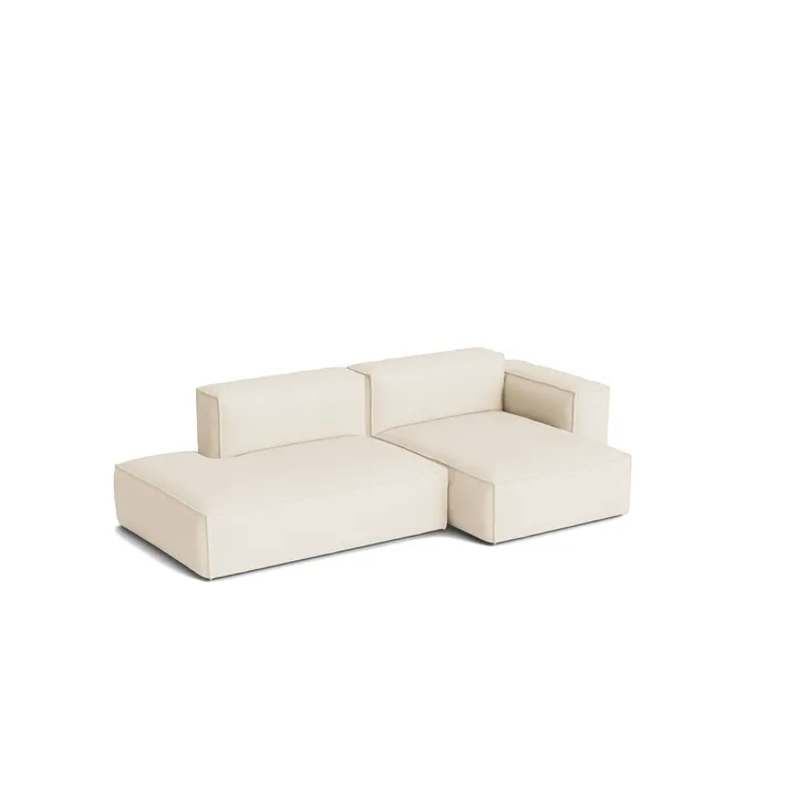 Mags Soft Low Armrest divano 2,5 posti combinazione 3 - Turf cream, destro, rivestimento removibile - HAY