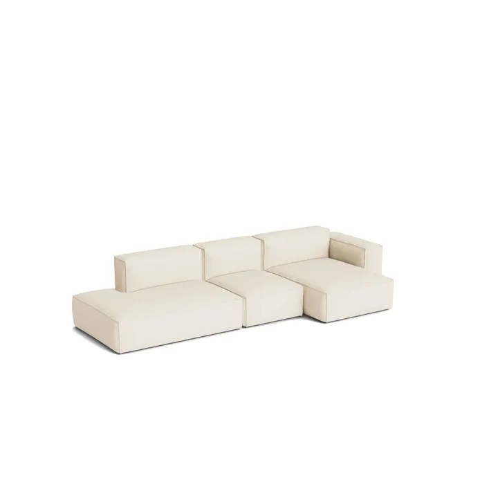 Mags Soft Low Armrest divano 2,5 posti combinazione 3 - Turf cream, destro, rivestimento removibile - HAY