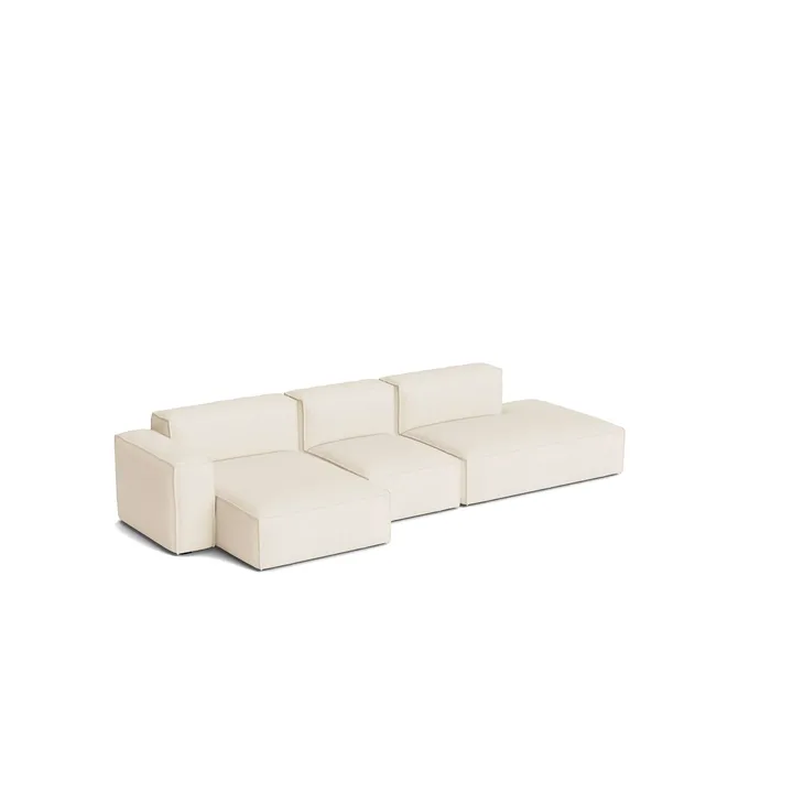 Mags Soft Low Armrest divano 2,5 posti combinazione 3 - Turf cream, sinistro, rivestimento removibile - HAY