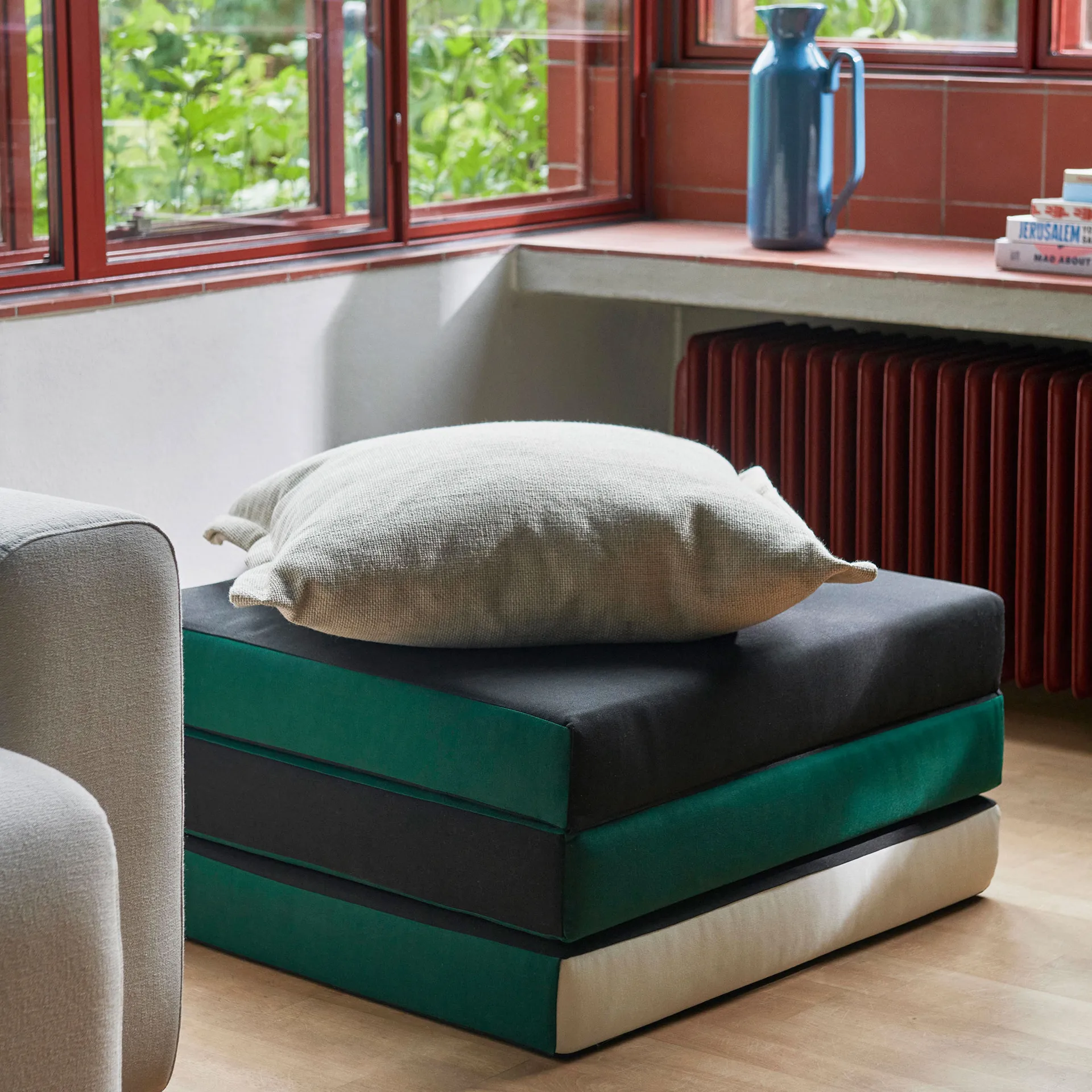 Materasso pieghevole a 3 sezioni 70x195 cm, Verde HAY